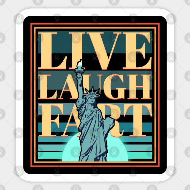 Live Laugh Fart Funny Sticker by Kahfirabu